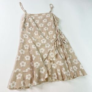 Princess Polly Apella Wrap Dress Women's 10 Floral Spaghetti Strap Back Zip Mini